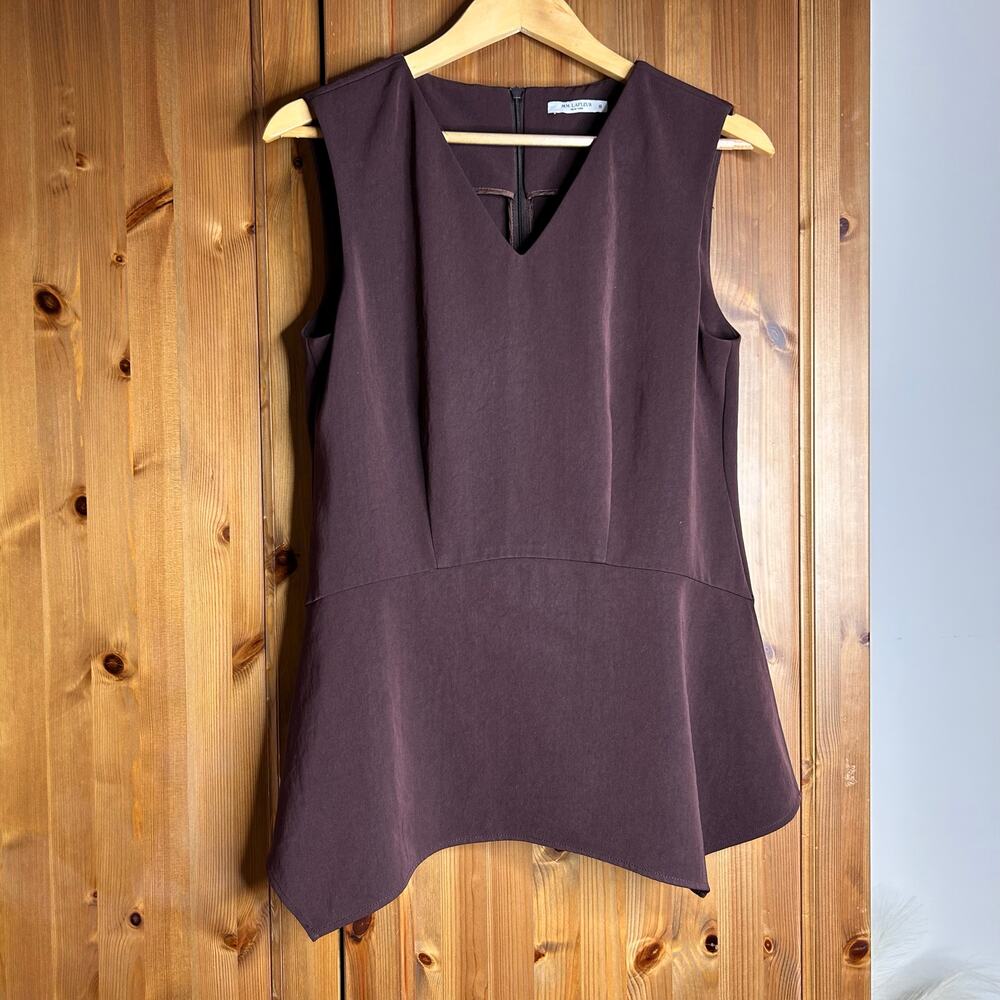 MM LaFleur Ada V-neck peplum - Women’s 10 Brown/Raisin